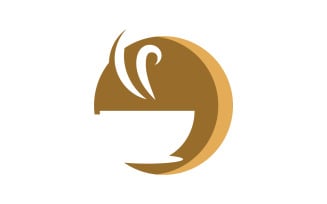 Coffee cup Logo coffee shop vector icon design V8