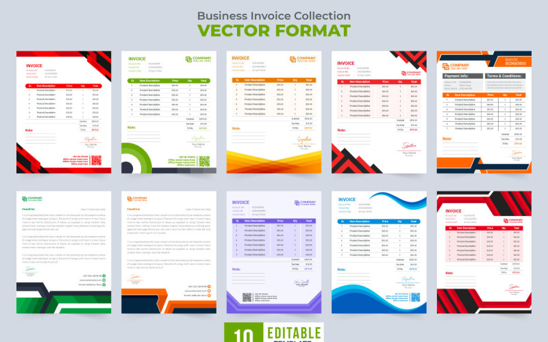 Corporate invoice and receipt template Corporate Identity