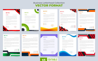 Letterhead template collection vector