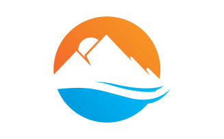 Mountain logo symbol mountain vector sign V8