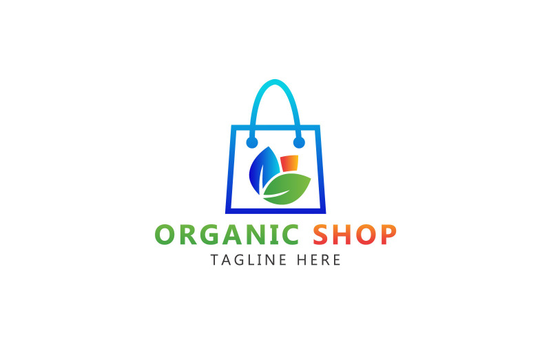 Organic Shop and Fresh Farm Logo Template