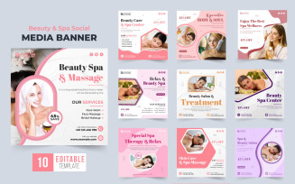 Parlor and beauty spa template bundle