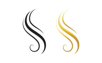 Hair woman and face logo and symbols V3
