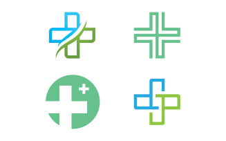 Medical Logo sign template vector illustration design V10