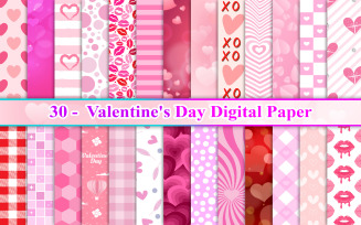 Valentines Day Digital Paper, Valentines Day Background, Valentine Digital Paper
