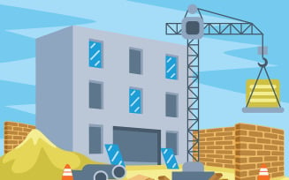 Building Construction Vector Illustration