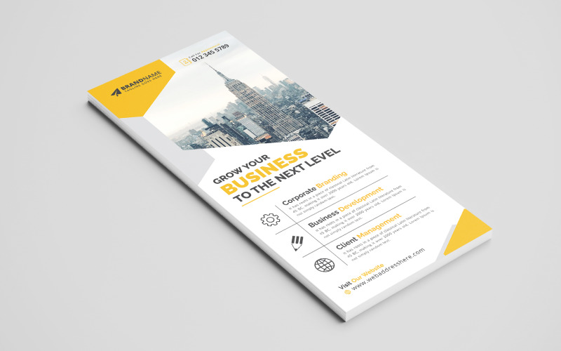 Corporate DL Flyer, Rack Card Design Template Corporate Identity