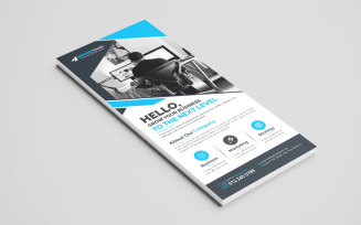 Modern Corporate DL Flyer, Rack Card Design Template with Creative Concept
