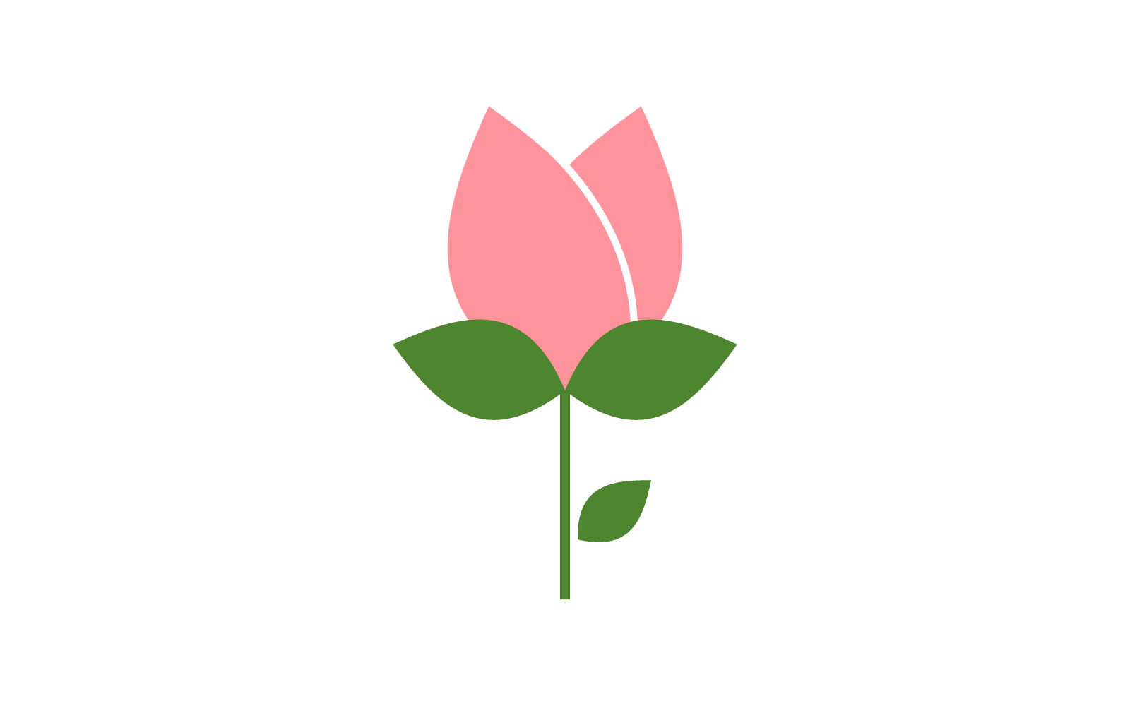 Stylized lotus flower vector flat design