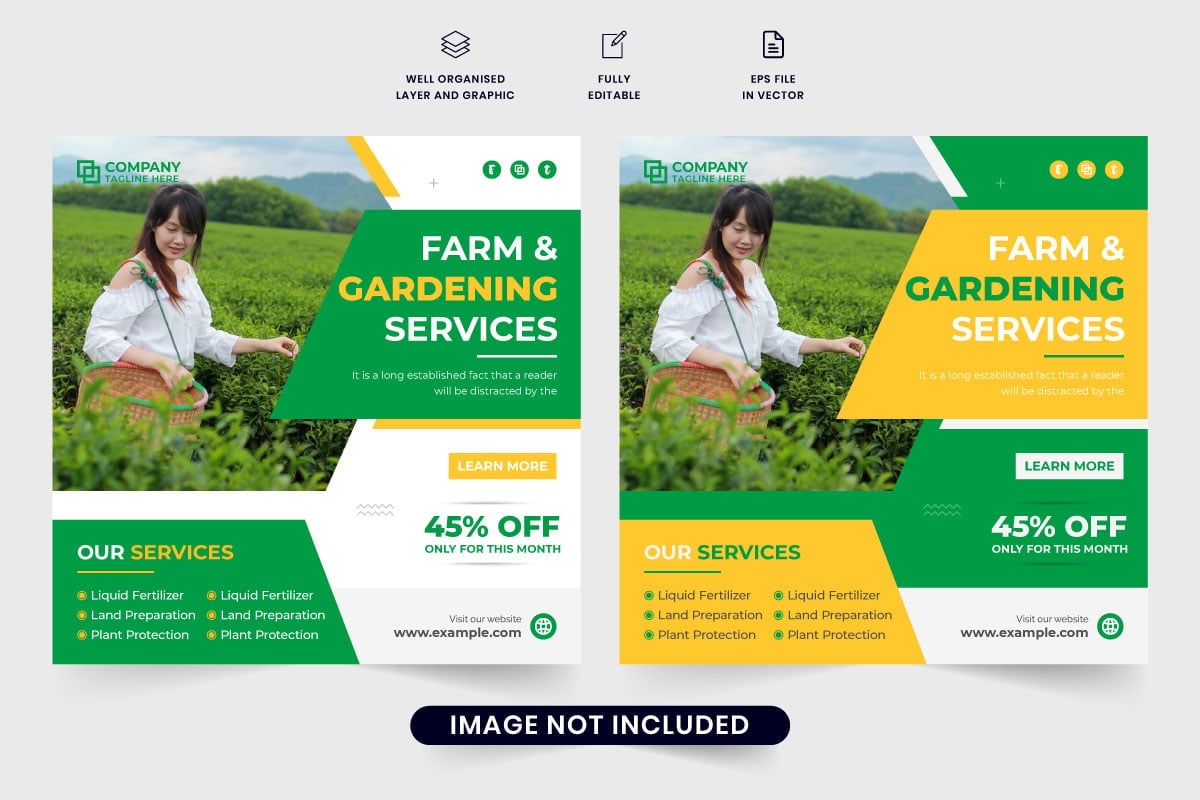 Kit Graphique #305234 Banniere Jardin Web Design - Logo template Preview