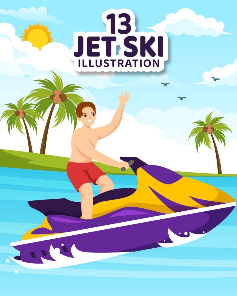 Kit Graphique #305241 Jet Ski Divers Modles Web - Logo template Preview