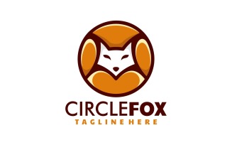 Circle Fox Simple Mascot Logo