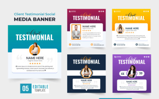 Client testimonial template collection