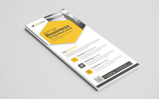 Corporate DL Flyer, Rack Card Design with Polygon Shapes