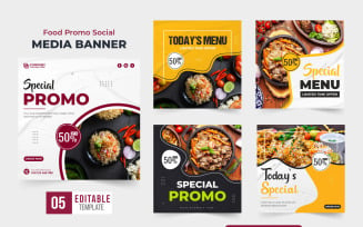 Food menu promo template collection