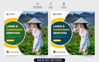 Gardening service promotion template
