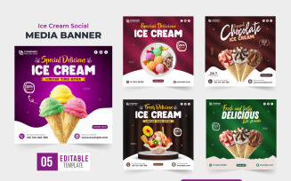 Ice cream sale template collection