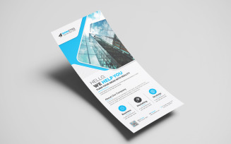 Red, Blue, Yellow Corporate DL Flyer, Rack Card Design Template