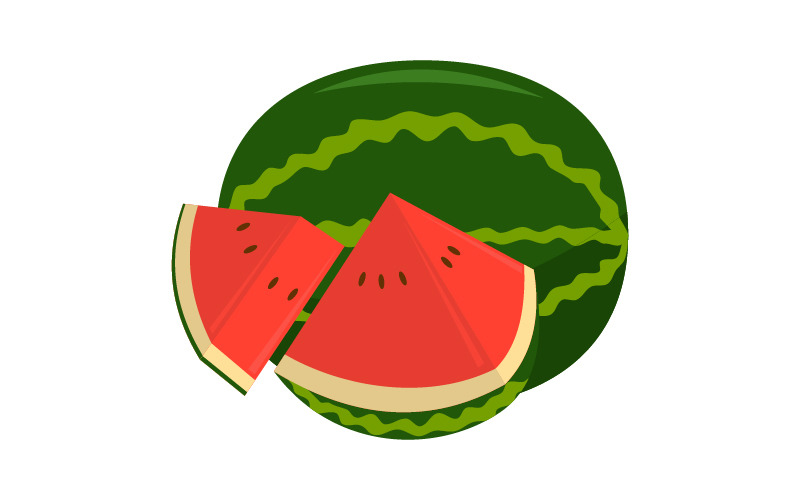 Watermelon Fruit pieces logo Logo Template