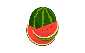 Watermelon Fruit slice logo