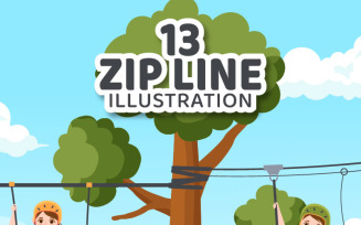 13 Zip Line Design Illustration