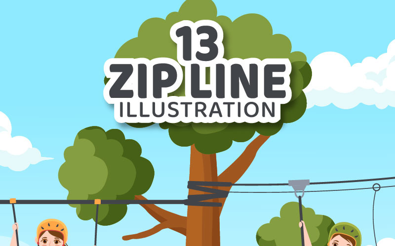 13 Zip Line Design Illustration