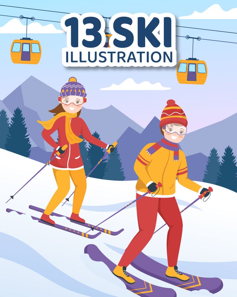 Kit Graphique #305366 Ski Sport Divers Modles Web - Logo template Preview
