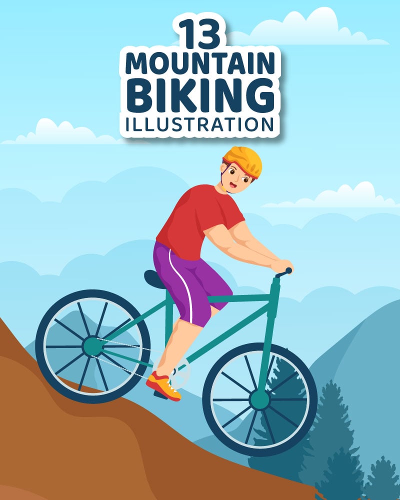 Kit Graphique #305398 Montagne Biking Divers Modles Web - Logo template Preview