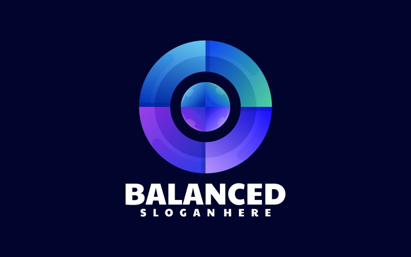Abstract Balance Gradient Logo 1 Logo Template