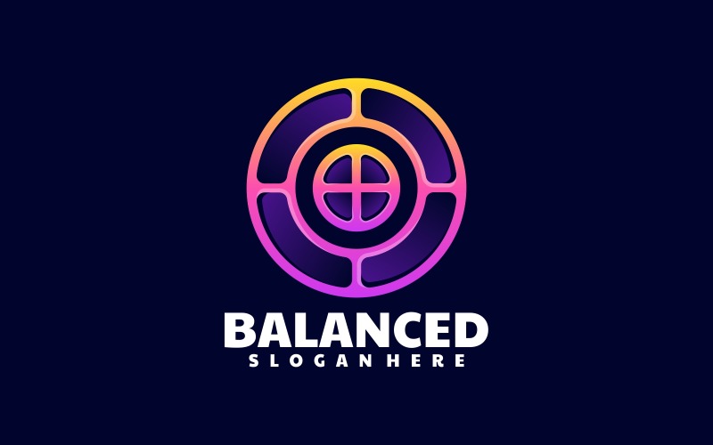 Abstract Balance Line Art Logo Logo Template