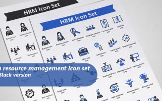 Human Resource Management Icon Set Template