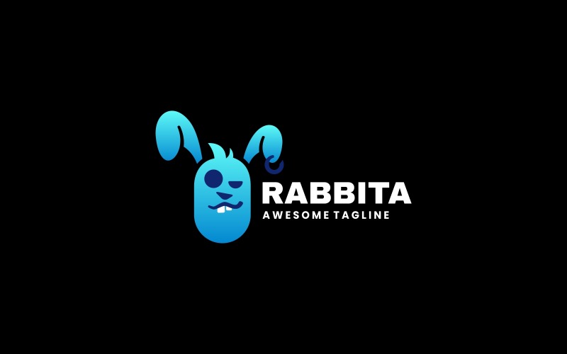 Rabbit Gradient Logo Style 1 Logo Template
