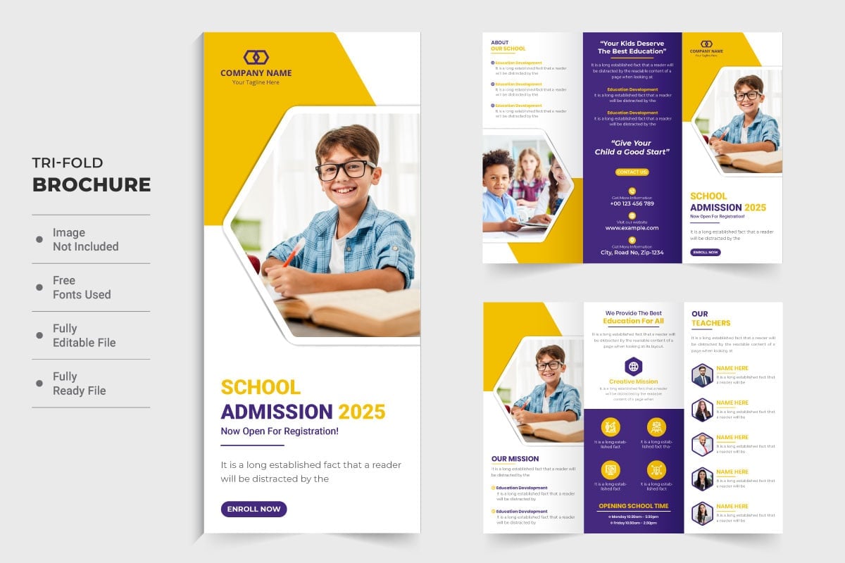 Template #305407 Fold Brochure Webdesign Template - Logo template Preview