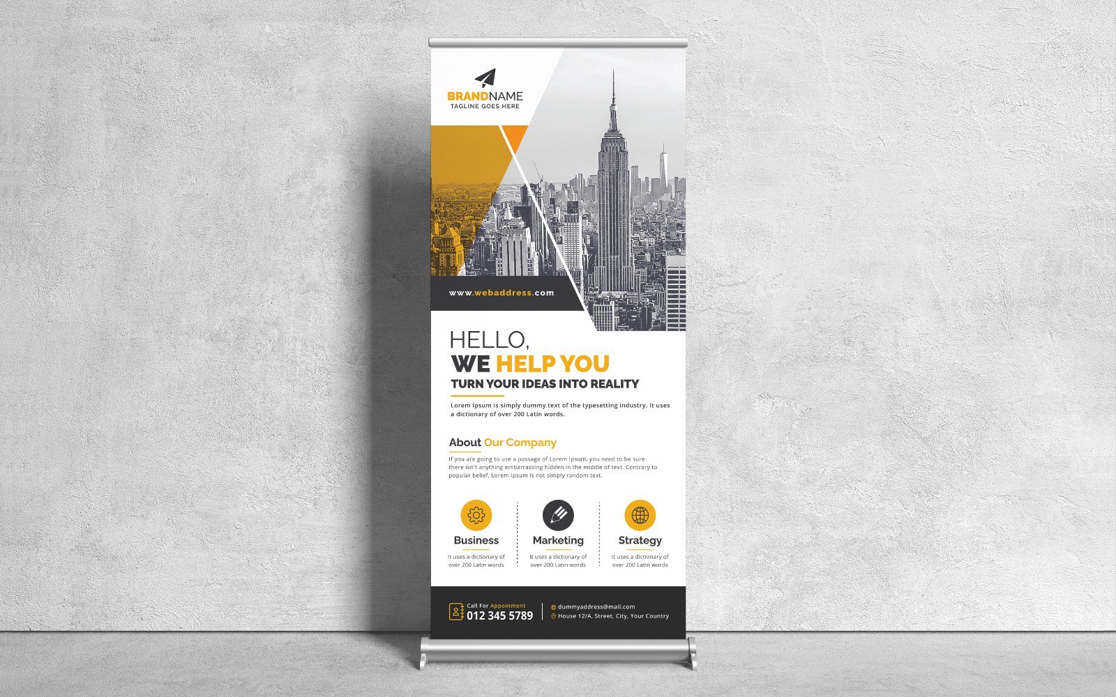 Template #305480 Yellow Corporate Webdesign Template - Logo template Preview