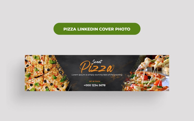 Pizza Food LinkedIn Cover Photo Social Media