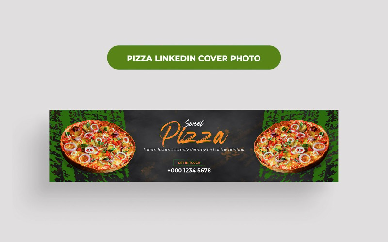 Pizza LinkedIn Cover Photo Social Media
