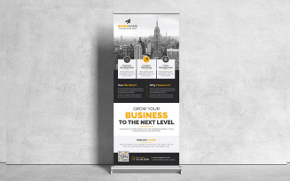 Simple Minimalist Corporate Roll Up Banner, X Banner, Standee Template for Business and Multipurpose