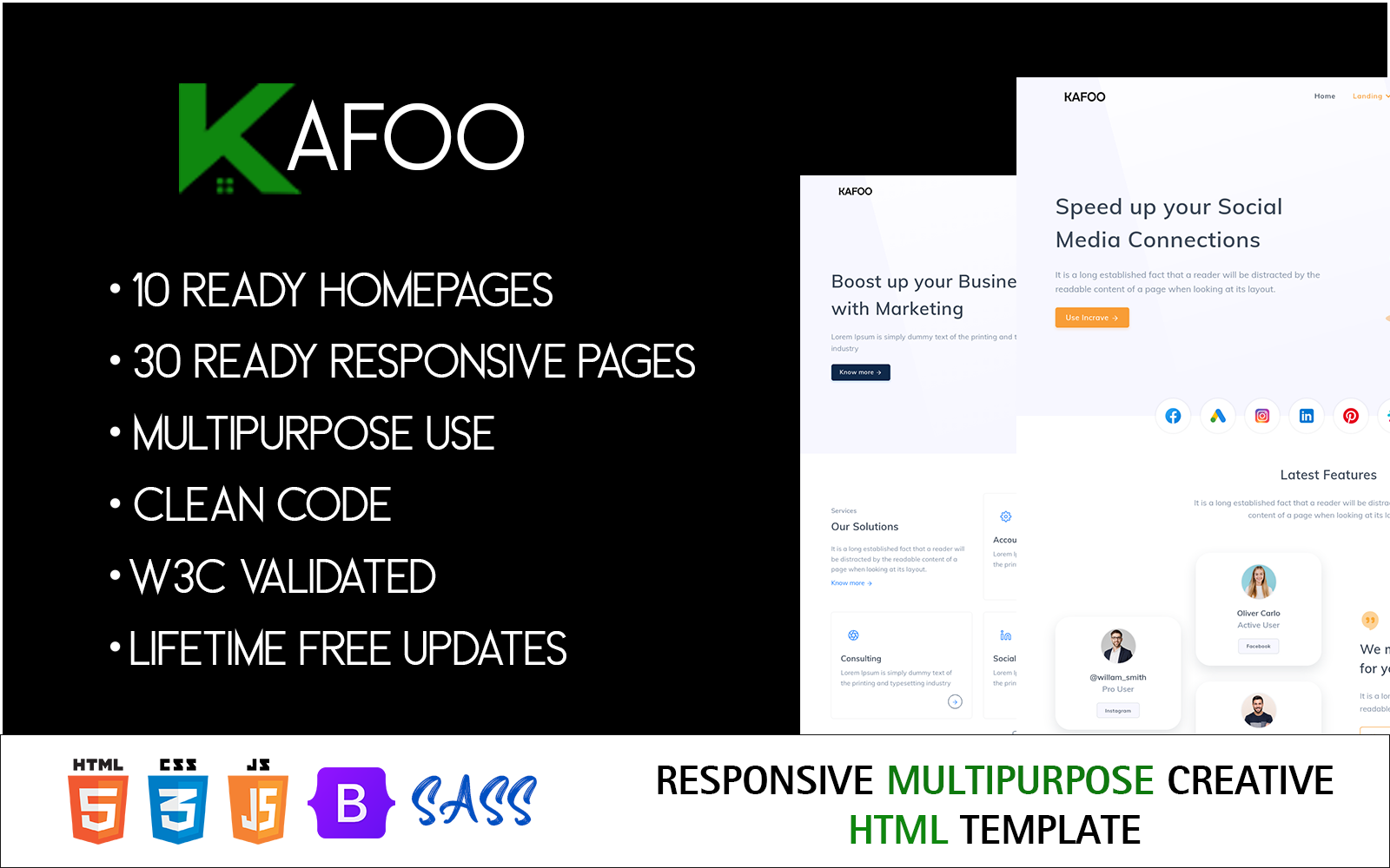 Kafoo - Responsive Multipurpose Creative Template