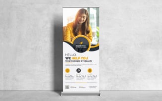 Corporate Business Roll Up Banner, X Banner, Standee Design for Advertising and Multipurpose Use