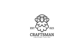 Craftsman Line Art Logo Style
