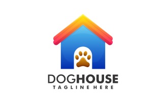 Dog House Gradient Colorful Logo