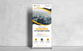 Minimalist Corporate Roll Up Banner, Standee, X Banner Template Design for Multipurpose Use