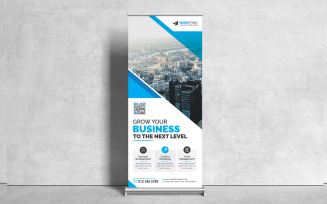 Stylish Creative Concept for Corporate Roll Up Banner, X Banner, Standee Template Design