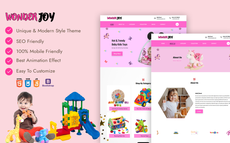 WonderJoy T﻿oys Html Template Website Template