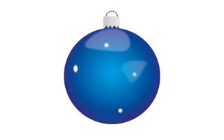 Christmas Sphere Blue Illustration Vector