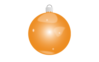 Christmas Sphere Orange Illustration Vector