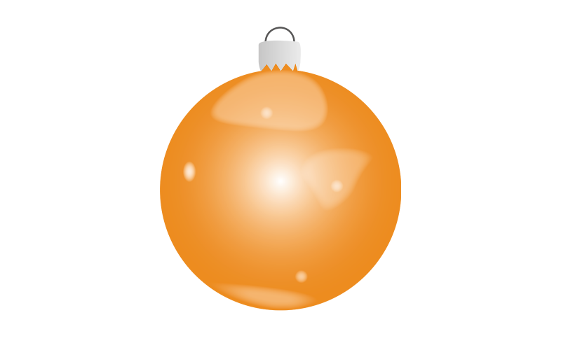 Christmas Sphere Orange Illustration Vector Vector Graphic