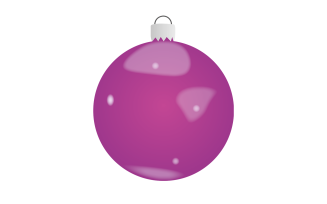 Christmas Sphere Purple Illustration Vector