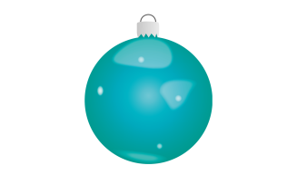 Christmas Sphere Torquise Illustration Vector