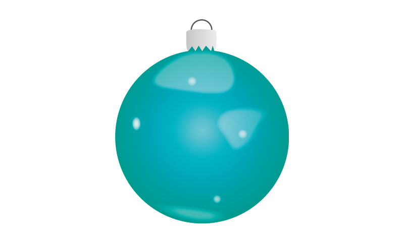 Christmas Sphere Torquise Illustration Vector Vector Graphic